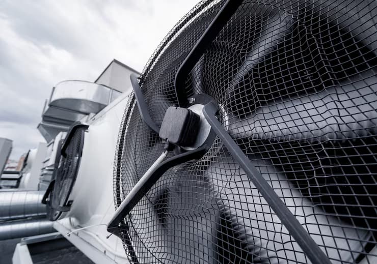 Univent ventilation fan production inside the factory