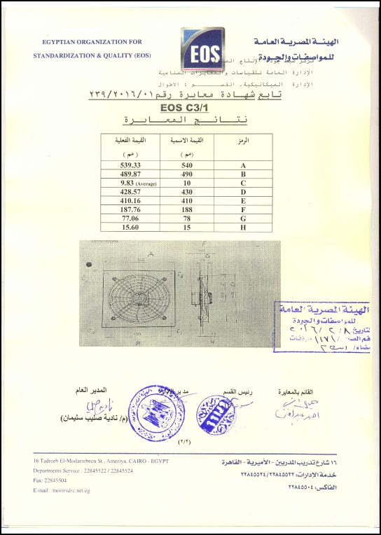 EOS certificate