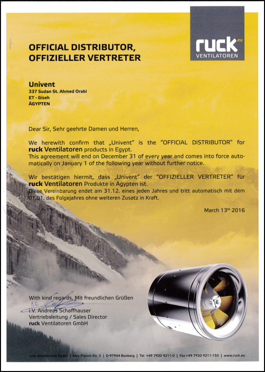Ruck Germany certificate